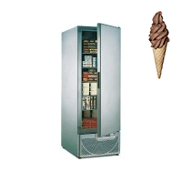 Speiseeis-Lagerschrank