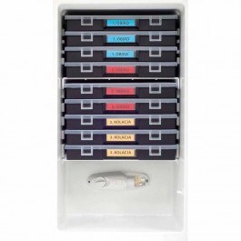 Rückstellprobenschrank, HACCP, inklusive Kassetten mit Probebehältern, Abmessung 470 x 510 x 840 mm (BxTxH) von Stalgast