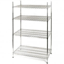 Regalböden aus verchromten Stahl, Traglast 200 kg, Abmessung 1060 x 610 mm (BxT) von Stalgast