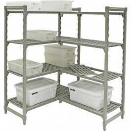 Pfostensatz, für Lagerregal freihstehend und Eck-Lagerregal, Abmessung 530 x 1800 mm (TxH) von Stalgast