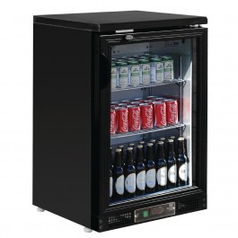 Polar 1-türige Bar-Kühlvitrine schwarz 104 Flaschen