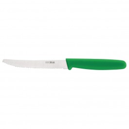 Hygiplas Tomatenmesser mit Wellenschliff 10cm grün