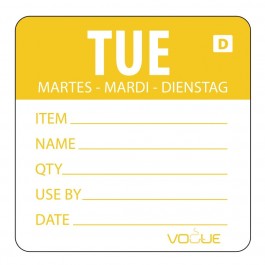Vogue auflösbare Etiketten Dienstag orange