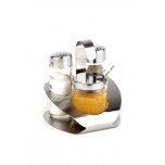 3-tlg. Menage -Pro- 10 x 10 cm, H: 11,5 cm