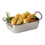 Mini-Servierpfanne 14,5 x 9,5 cm, H: 4,5 / 6,5 cm