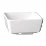 Float melamine viereckige Schüssel weiß 5,5cm