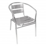 Bolero stapelbarer Bistrostuhl Aluminium 4er Set