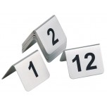 Tischnummernschild 1-12 ca. 5,3 x 4,5cm