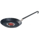 Schmiedeeiserne Servierpfanne Ø oben 16 cm, Ø unten 11 cm,