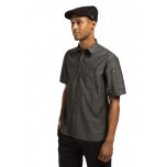 Chef Works Unisex Denim Hemd Detroit kurzarm schwarz L