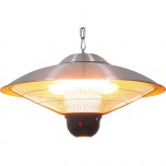 Elektrischer Heizstrahler, hängend mit LED-Beleuchtung, Ø 585 mm, Höhe 300 mm