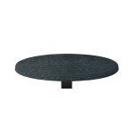 Werzalit runde Tischplatte Rattan Effekt anthrazitgrau 60cm