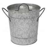 Olympia galvanisieter Eiseimer mit Deckel 3,4L