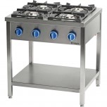 Gasherd Serie 700 - G30, 4-Brenner (3,5+2x5+7), 800 x 700 x 850 mm (BxTxH)