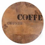 Werzalit runde Tischplatte Kaffeesack Effekt 70cm