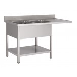 Gastro M Spültisch mit Platz für Geschirrspüler 1600x700x850mm