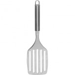 Bratenwender geschlitzt, runder Griff, Länge 32 cm