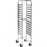 Tablettwagen aus Edelstahl, passend für 14 x GN 1/2, 590 x 670 x 1735 mm (BxTxH)