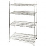 Regalböden aus verchromten Stahl, Traglast 200 kg, Abmessung 1060 x 610 mm (BxT)
