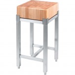 Hackblock aus Holz mit Untergestell, 40 x 40 x 80 cm (BxTxH)