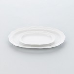 Serie Prato B Platte mit Fahne oval 220 x 135 mm
