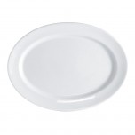 Serie Isabell Platte mit Fahne  oval 275 x 205 mm