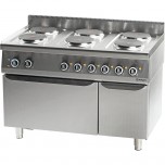 Elektroherd mit Backofen (600 x 400 mm / GN 1/1) Serie 700, 6-Platten (6x2,6)