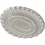 Brot- und Obstkorb oval, Edelstahl, 250 x 180 x 45 mm (BxTxH)