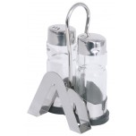 Menage Salz/Pfeffer mit Kartenhalter