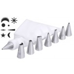 Minispritztüllen-Set mit 8 Tüllen, Adapter und