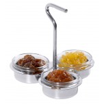 Marmeladen-Etagere mit drei Glasschälchen 6 cm