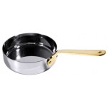 Mini Bratpfanne 12 cm Edelstahl mit Messinggriff