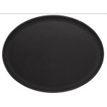 Tablett oval, rutschfest 26,5 x 20 cm, schwarz