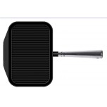 Eisenguss-Grillpfanne 28x20cm mit Edelstahlgriff