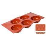 Silikon-Backmatte Halbkugel, 7 cm