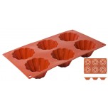 Silikon-Backmatte Briochette, 8 cm, hoch 3 cm