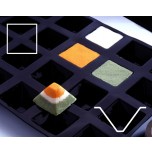 Backmatte Pyramide 35 x 35 mm Flexipan, schwarz, GN 1/2