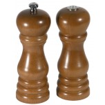 Set Salzstreuer/Pfeffermühle dunkelbraunes Holz, 16 cm