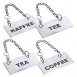 Schild für Kannen mit Ätzung 5 x 2,5 cm mit Kette