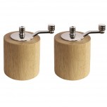 Olympia Holz-Mühlen Set 8,5cm hell