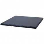 Werzalit quadratische Tischplatte Rattan Effekt anthrazitgrau 60cm