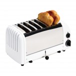 Dualit Toaster 6 Edelstahl + weiß