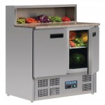 Polar Pizzakühltisch 2-türig 288L