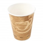 Heißgetränkebecher mit einfacher Wand Kaffeemuster 24cl