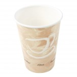 Heißgetränkebecher mit einfacher Wand Kaffeemuster 34cl