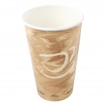Heißgetränkebecher mit einfacher Wand Kaffeemuster 48cl