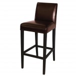 Bolero Kunstleder Hocker niedrig dunkelbraun