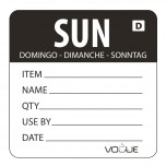 Vogue Auflösbare Tagesetiketten Sonntag