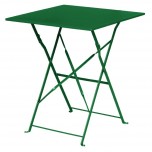 Bolero dunkelgrüner Terassentisch aus Stahl viereckig