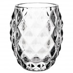 Olympia Diamant Teelichthalter aus Glas klar
